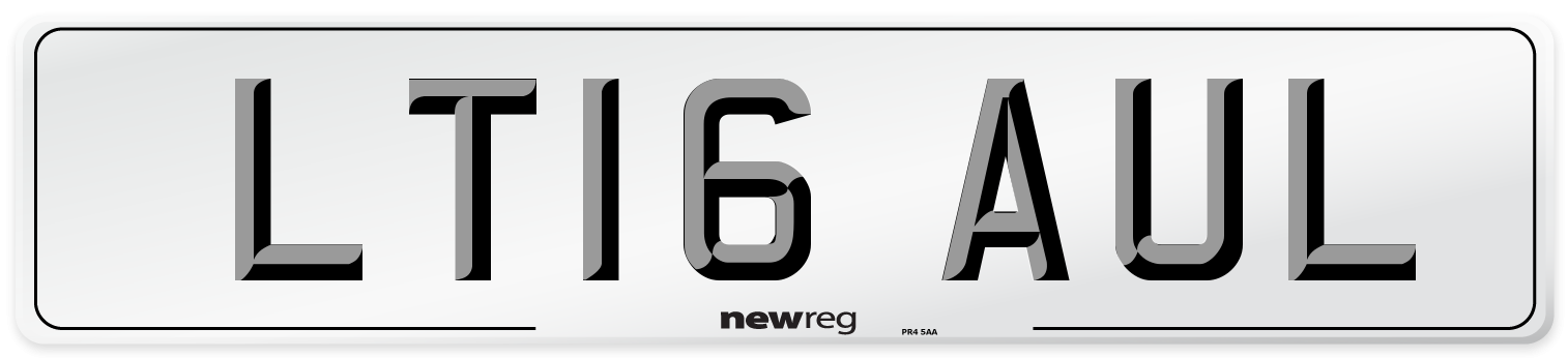 LT16 AUL Number Plate from New Reg